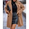 imageBTFBM Women 2025 Winter Faux Fur Coats Lapel Long Sleeve Fuzzy Fleece Outerwear Button Down Sherpa Jackets Fall OutfitsSolid Light Camel