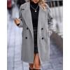imageBTFBM Women 2025 Winter Faux Fur Coats Lapel Long Sleeve Fuzzy Fleece Outerwear Button Down Sherpa Jackets Fall OutfitsSolid Light Grey