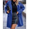 imageBTFBM Women 2025 Winter Faux Fur Coats Lapel Long Sleeve Fuzzy Fleece Outerwear Button Down Sherpa Jackets Fall OutfitsSolid Royal Blue