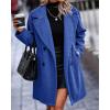 imageBTFBM Women 2025 Winter Faux Fur Coats Lapel Long Sleeve Fuzzy Fleece Outerwear Button Down Sherpa Jackets Fall OutfitsSolid Royal Blue