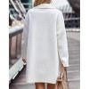 imageBTFBM Women 2025 Winter Faux Fur Coats Lapel Long Sleeve Fuzzy Fleece Outerwear Button Down Sherpa Jackets Fall OutfitsSolid White