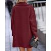imageBTFBM Women 2025 Winter Faux Fur Coats Lapel Long Sleeve Fuzzy Fleece Outerwear Button Down Sherpa Jackets Fall OutfitsSolid Wine Red
