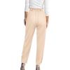 imageBTFBM Womens 2025 Casual Button Down Pants Elastic High Waist Business Work Trousers Long Straight Slacks with PocketsCream