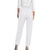 imageBTFBM Womens 2025 Casual Button Down Pants Elastic High Waist Business Work Trousers Long Straight Slacks with PocketsWhite