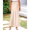 imageBTFBM Womens Summer Fall Skirt 2025 Silk Elegant High Waist Cocktail Party Wedding Mermaid Satin Maxi SkirtsSolid Beige