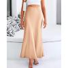 imageBTFBM Womens Summer Fall Skirt 2025 Silk Elegant High Waist Cocktail Party Wedding Mermaid Satin Maxi SkirtsSolid Champagne