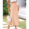 imageBTFBM Womens Summer Fall Skirt 2025 Silk Elegant High Waist Cocktail Party Wedding Mermaid Satin Maxi SkirtsSolid Champagne