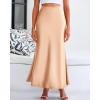 imageBTFBM Womens Summer Fall Skirt 2025 Silk Elegant High Waist Cocktail Party Wedding Mermaid Satin Maxi SkirtsSolid Champagne