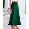 imageBTFBM Womens Summer Fall Skirt 2025 Silk Elegant High Waist Cocktail Party Wedding Mermaid Satin Maxi SkirtsSolid Dark Green
