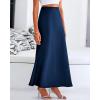 imageBTFBM Womens Summer Fall Skirt 2025 Silk Elegant High Waist Cocktail Party Wedding Mermaid Satin Maxi SkirtsSolid Navy