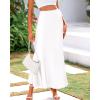 imageBTFBM Womens Summer Fall Skirt 2025 Silk Elegant High Waist Cocktail Party Wedding Mermaid Satin Maxi SkirtsSolid White