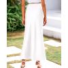 imageBTFBM Womens Summer Fall Skirt 2025 Silk Elegant High Waist Cocktail Party Wedding Mermaid Satin Maxi SkirtsSolid White