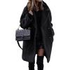 imageBTFBM Women 2025 Winter Faux Fur Coats Lapel Long Sleeve Fuzzy Fleece Outerwear Button Down Sherpa Jackets Fall OutfitsSolid Black