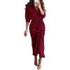 Solid Dark Wine Red