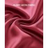 imageBTFBM 2025 Women Summer Spring Long Satin Skirt Silk Elegant High Waist Cocktail Party Wedding Flowy ALine Midi SkirtsSolid Bean Paste Pink