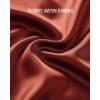 imageBTFBM 2025 Women Summer Spring Long Satin Skirt Silk Elegant High Waist Cocktail Party Wedding Flowy ALine Midi SkirtsSolid Brown