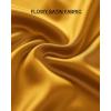imageBTFBM 2025 Women Summer Spring Long Satin Skirt Silk Elegant High Waist Cocktail Party Wedding Flowy ALine Midi SkirtsSolid Brown Yellow