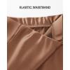 imageBTFBM 2025 Women Summer Spring Long Satin Skirt Silk Elegant High Waist Cocktail Party Wedding Flowy ALine Midi SkirtsSolid Coffee