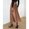imageBTFBM 2025 Women Summer Spring Long Satin Skirt Silk Elegant High Waist Cocktail Party Wedding Flowy ALine Midi SkirtsSolid Coffee