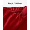 imageBTFBM 2025 Women Summer Spring Long Satin Skirt Silk Elegant High Waist Cocktail Party Wedding Flowy ALine Midi SkirtsSolid Dark Red