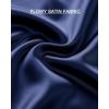 imageBTFBM 2025 Women Summer Spring Long Satin Skirt Silk Elegant High Waist Cocktail Party Wedding Flowy ALine Midi SkirtsSolid Navy