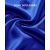 imageBTFBM 2025 Women Summer Spring Long Satin Skirt Silk Elegant High Waist Cocktail Party Wedding Flowy ALine Midi SkirtsSolid Royal Blue