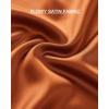 imageBTFBM 2025 Women Summer Spring Long Satin Skirt Silk Elegant High Waist Cocktail Party Wedding Flowy ALine Midi SkirtsSolid Rust Red