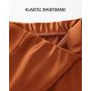 imageBTFBM 2025 Women Summer Spring Long Satin Skirt Silk Elegant High Waist Cocktail Party Wedding Flowy ALine Midi SkirtsSolid Rust Red
