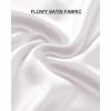 imageBTFBM 2025 Women Summer Spring Long Satin Skirt Silk Elegant High Waist Cocktail Party Wedding Flowy ALine Midi SkirtsSolid White