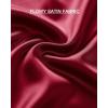 imageBTFBM 2025 Women Summer Spring Long Satin Skirt Silk Elegant High Waist Cocktail Party Wedding Flowy ALine Midi SkirtsSolid Wine Red