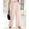 imageBTFBM Women High Waist Palazzo Pants Casual Wide Leg Trousers Button Down Loose Work Office Business Suit Pant PocketsSolid Beige