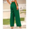 imageBTFBM Women High Waist Palazzo Pants Casual Wide Leg Trousers Button Down Loose Work Office Business Suit Pant PocketsSolid Green