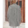 imageBTFBM Womens Button Down Shirts Striped Shirt Long Sleeve Casual Collared Office Work Loose Fit Blouses Tops PocketBlack
