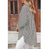 imageBTFBM Womens Button Down Shirts Striped Shirt Long Sleeve Casual Collared Office Work Loose Fit Blouses Tops PocketBlack