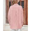 imageBTFBM Womens Button Down Shirts Striped Shirt Long Sleeve Casual Collared Office Work Loose Fit Blouses Tops PocketGrey Red