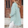 imageBTFBM Womens Button Down Shirts Striped Shirt Long Sleeve Casual Collared Office Work Loose Fit Blouses Tops PocketLake Blue