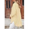 imageBTFBM Womens Button Down Shirts Striped Shirt Long Sleeve Casual Collared Office Work Loose Fit Blouses Tops PocketOrange