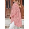 imageBTFBM Womens Button Down Shirts Striped Shirt Long Sleeve Casual Collared Office Work Loose Fit Blouses Tops PocketRed