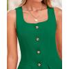 imageBTFBM Womens Sleeveless Suit Vests Dressy Casual Square Neck Business Work Waistcoat Summer Button Up Blazer Vest TopsGreen