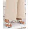 imageBTFBM Womens Wide Leg Pants Dressy Casual Elastic High Waisted Palazzo Business Lounge Trousers with PocketsSolid Beige