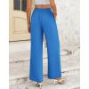 imageBTFBM Womens Wide Leg Pants Dressy Casual Elastic High Waisted Palazzo Business Lounge Trousers with PocketsSolid Blue
