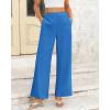 imageBTFBM Womens Wide Leg Pants Dressy Casual Elastic High Waisted Palazzo Business Lounge Trousers with PocketsSolid Blue