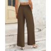 imageBTFBM Womens Wide Leg Pants Dressy Casual Elastic High Waisted Palazzo Business Lounge Trousers with PocketsSolid Coffee