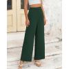 imageBTFBM Womens Wide Leg Pants Dressy Casual Elastic High Waisted Palazzo Business Lounge Trousers with PocketsSolid Dark Green