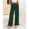 imageBTFBM Womens Wide Leg Pants Dressy Casual Elastic High Waisted Palazzo Business Lounge Trousers with PocketsSolid Dark Green