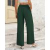 imageBTFBM Womens Wide Leg Pants Dressy Casual Elastic High Waisted Palazzo Business Lounge Trousers with PocketsSolid Dark Green