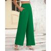 imageBTFBM Womens Wide Leg Pants Dressy Casual Elastic High Waisted Palazzo Business Lounge Trousers with PocketsSolid Green