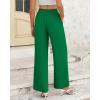 imageBTFBM Womens Wide Leg Pants Dressy Casual Elastic High Waisted Palazzo Business Lounge Trousers with PocketsSolid Green