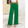 imageBTFBM Womens Wide Leg Pants Dressy Casual Elastic High Waisted Palazzo Business Lounge Trousers with PocketsSolid Green