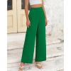 imageBTFBM Womens Wide Leg Pants Dressy Casual Elastic High Waisted Palazzo Business Lounge Trousers with PocketsSolid Green